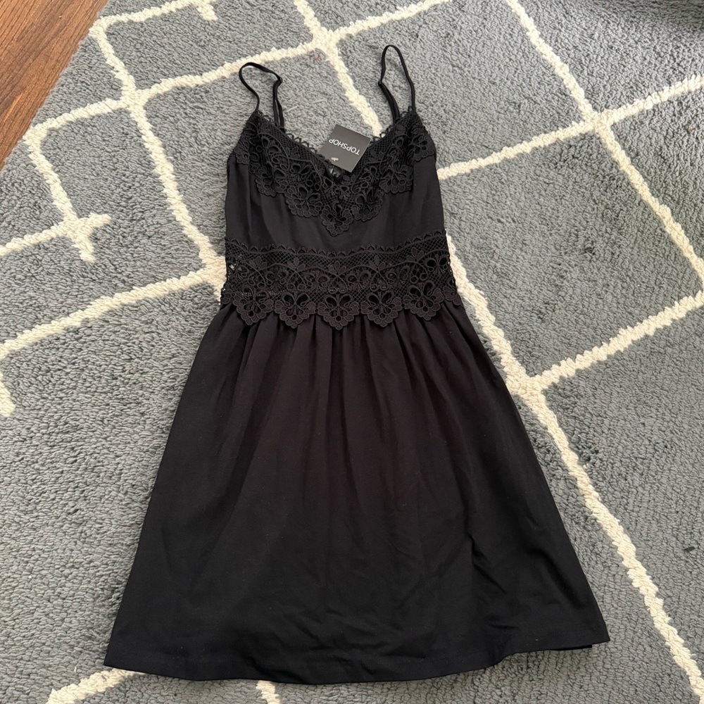 Topshop NWT Black Lace Dress
